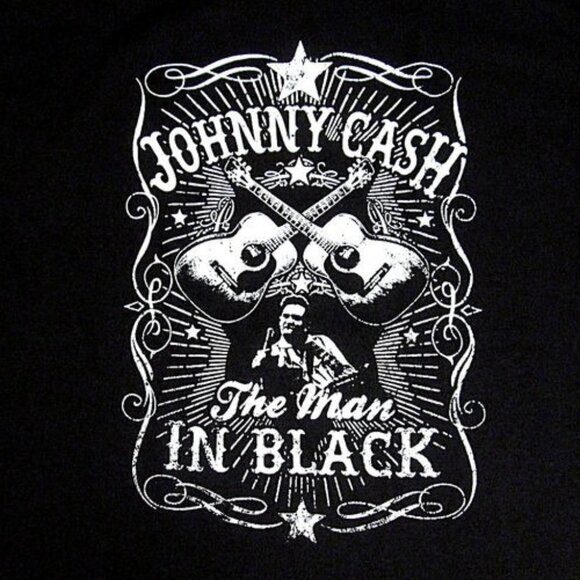 Johnny Cash Man In Black T Shirt Guitar Country Blues Rock Graphic Fan Gift 90 - Picture 2 of 5